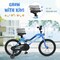 18 Inch Kids Bike LED Lighted Adjustable with Training Wheels for 4-8 Years Old Kids - 52.5" L x 21.5" W x 30" H